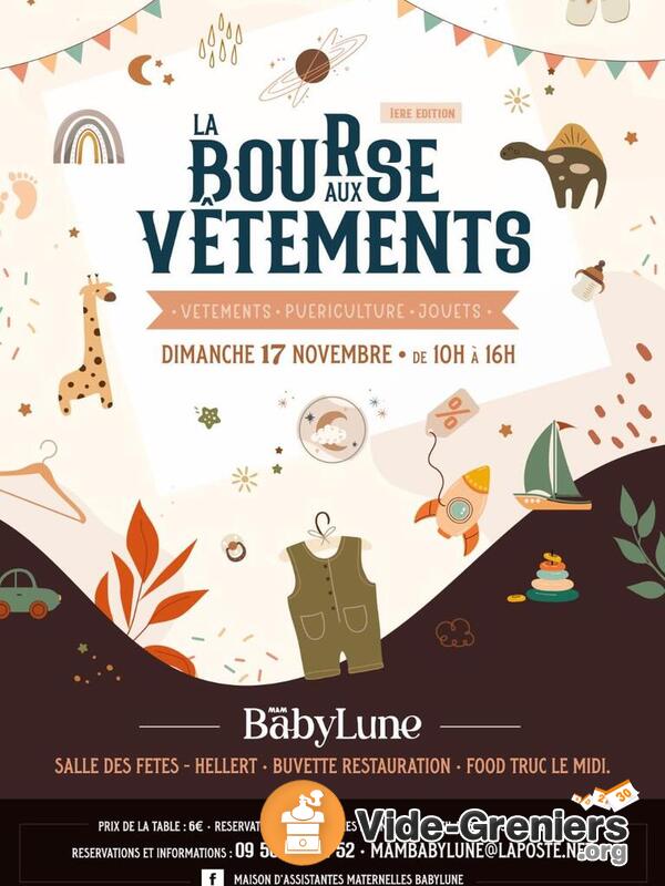 Bourse puériculture jouets-vêtements de 0 à 18ans