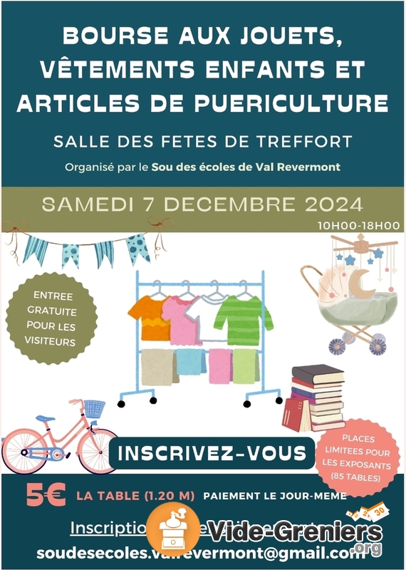 Bourse puériculture, vêtements enfants et jouets