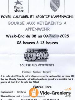 Photo de l'événement Bourse aux vetements à APPENWIHR- Hommes- Femmes- enfants