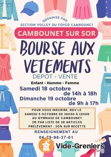 bourse aux vêtements automne hiver( dépot vente)