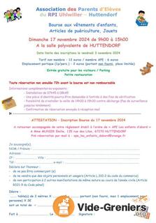 Photo de l'événement Bourse aux vêtements enfants, articles puériculture, jouets