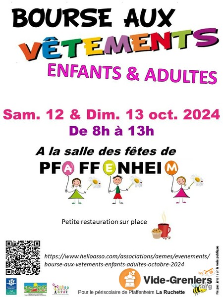 Bourse aux vêtements enfants et adultes