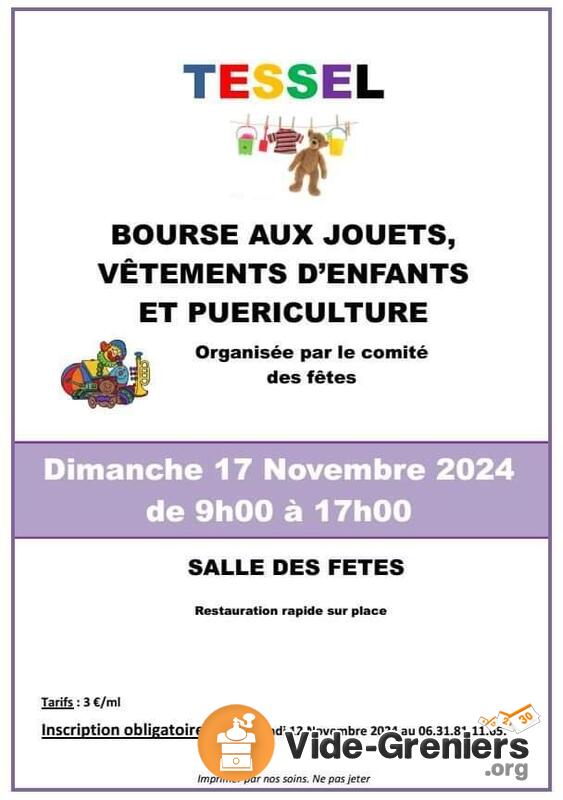 Bourse aux vêtements d'enfants, jouets et puériculture