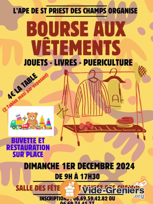 Bourse vêtements jouets et puériculture