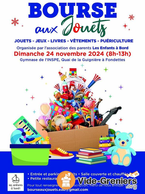 Bourses aux jouets, jeux, livres, vêtements et puériculture