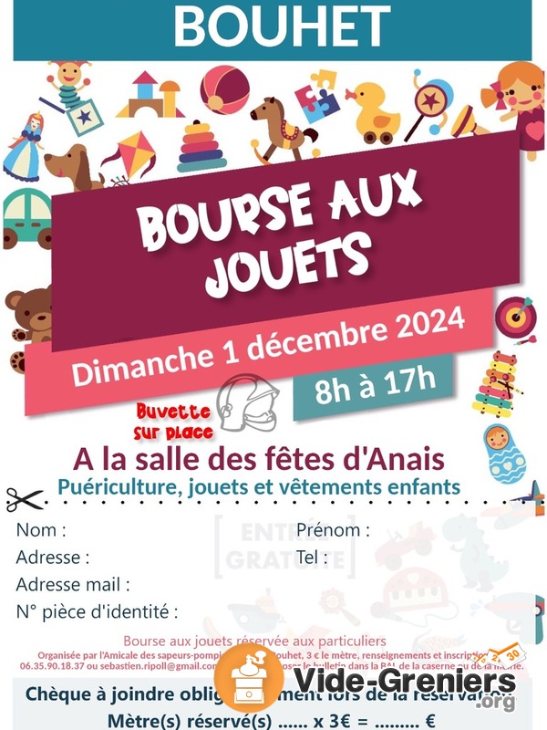 Bourses aux jouets de l’amicale des sapeurs pompiers