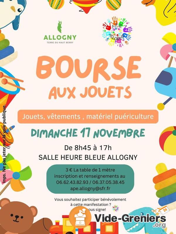 Bourses aux jouets, vetements et puericulture