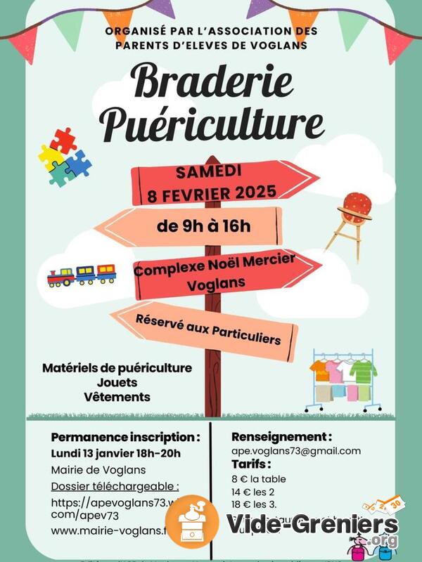 Braderie Puériculture à Voglans