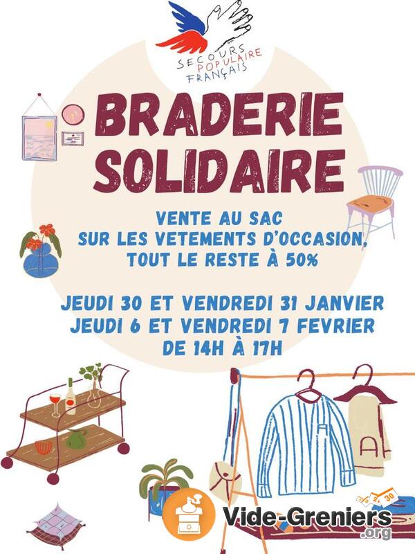 Braderie solidaire du Secours Populaire Launaguet