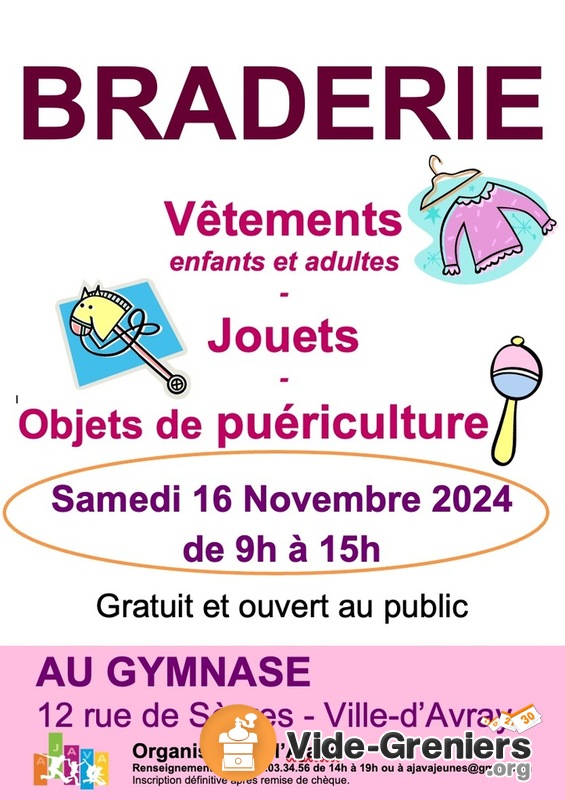 Braderie Vêtements Jouets Objets de Puériculture