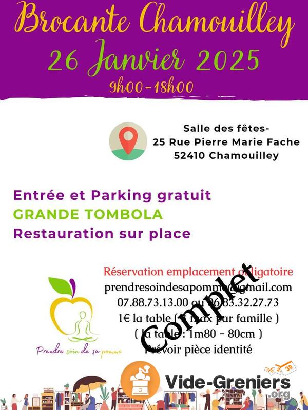 Brocante association Prendre soin de sa pomme