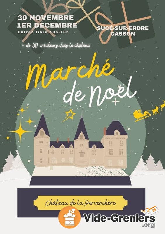 Brocante et marché de noël au château de la Pervenchère