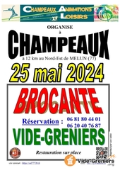 Photo de l'événement BROCANTE et VIDE-GRENIERS à CHAMPEAUX (77), le 25 mai 2024