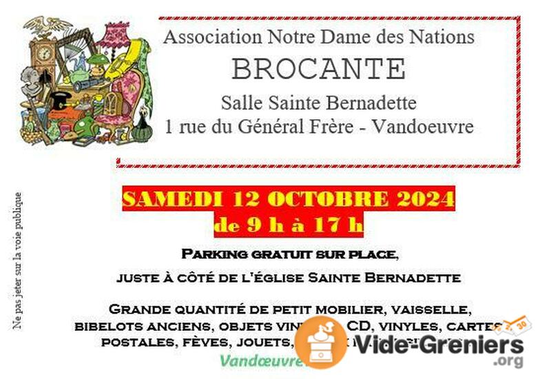 Brocante de l'Association Notre-Dame-des-Nations