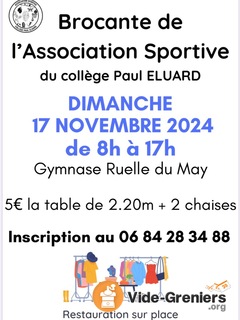 Photo de l'événement Brocante de l’Association Sportive du collège Paul Eluard