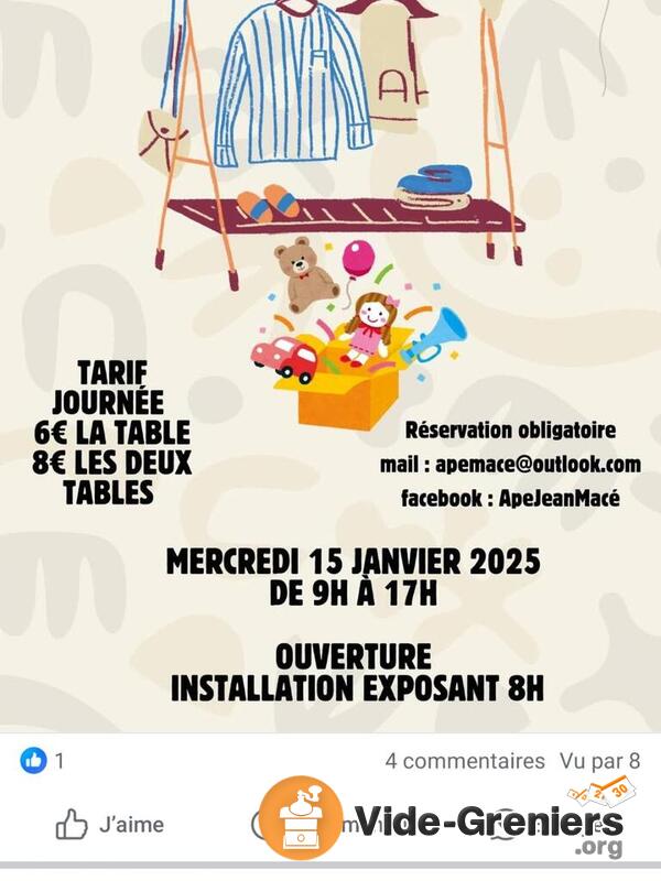 Brocante vêtements et jouets