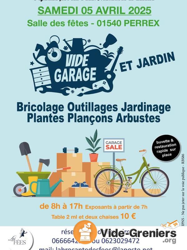 brocante vide garage - outillages- jardinage- arbustes