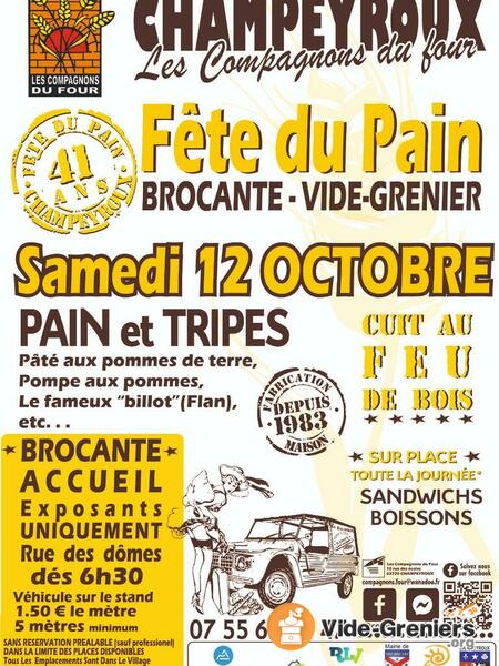 Brocante vide grenier de la fete du pain