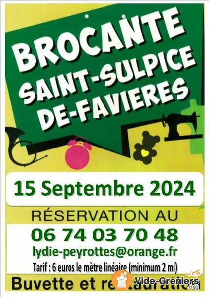 Brocante - vide-greniers à 91910 Saint-Sulpice-de-Favières