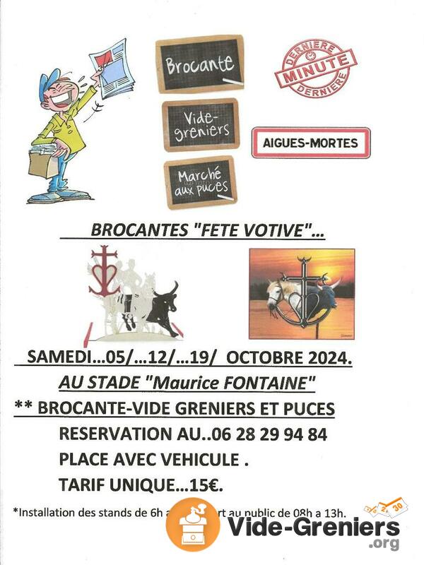 Brocante-vide greniers et puces DANS LES ALLEES DU STADE