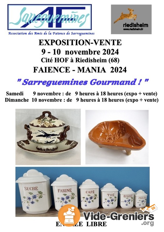 Faïence-Mania , expo-vente 'Sarreguemines gourmand'