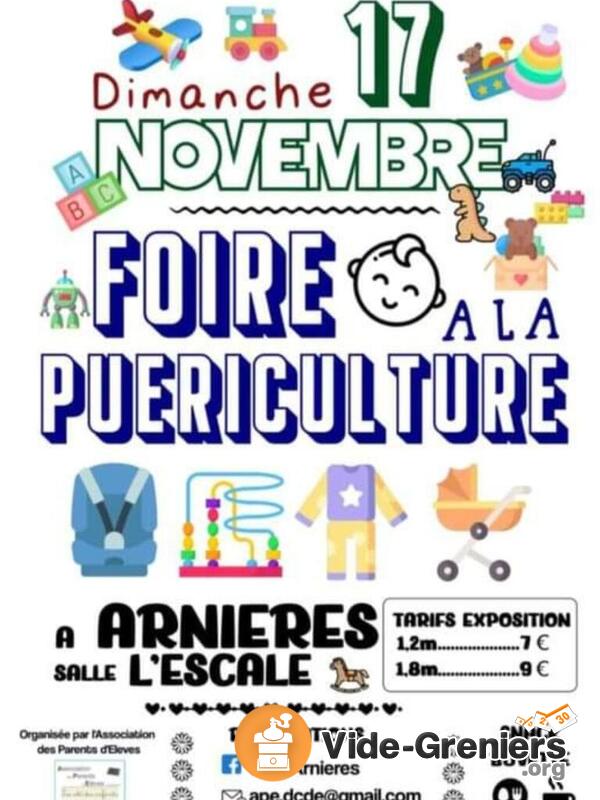 Foire à la puériculture APE Arnières sur iton