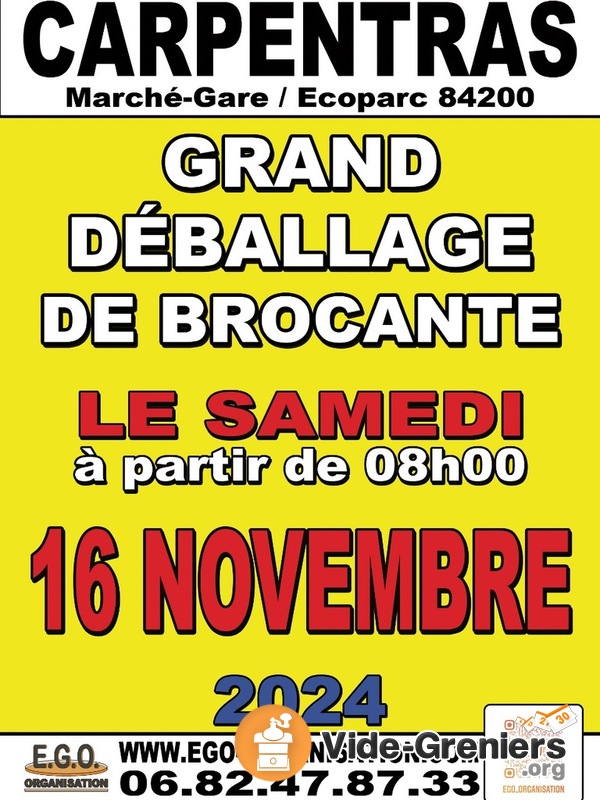 GRAND DEBALLAGE DE BROCANTE au marché gare écoparc