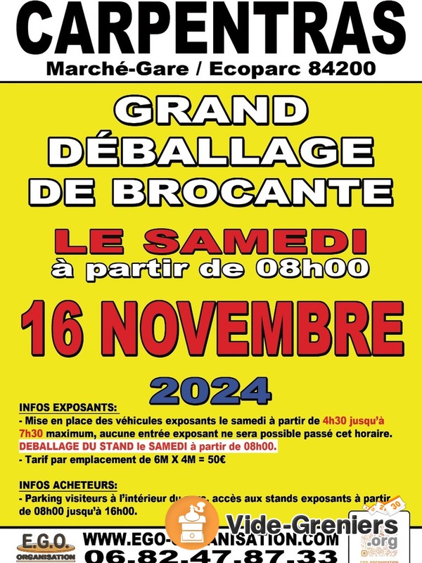 GRAND DEBALLAGE DE BROCANTE au marché gare écoparc