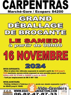 GRAND DEBALLAGE DE BROCANTE au marché gare écoparc