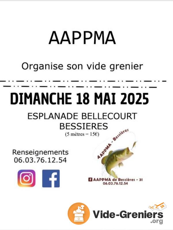 Grand vide grenier de l'association de pêche de bessieres