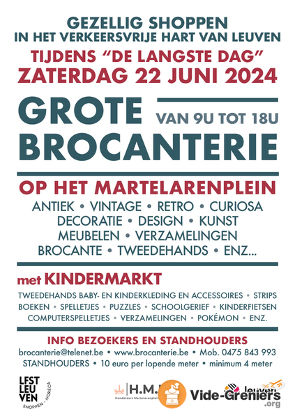 Grote Brocanterie De Langste Dag met Kindermarkt - Leuven