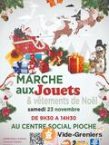 Marché aux jouets et vêtements de Noel