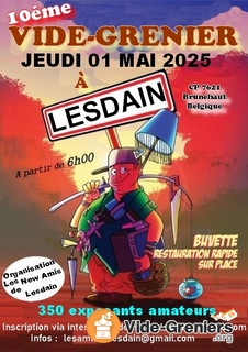 Photo de l'événement Mega Vide-greniers Lesdain 1er Mai 2025 (CP7621)