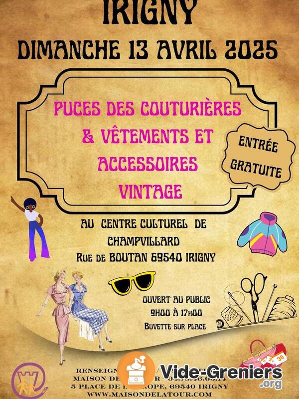 Puces des Couturières et vêtements et accessoires vintage