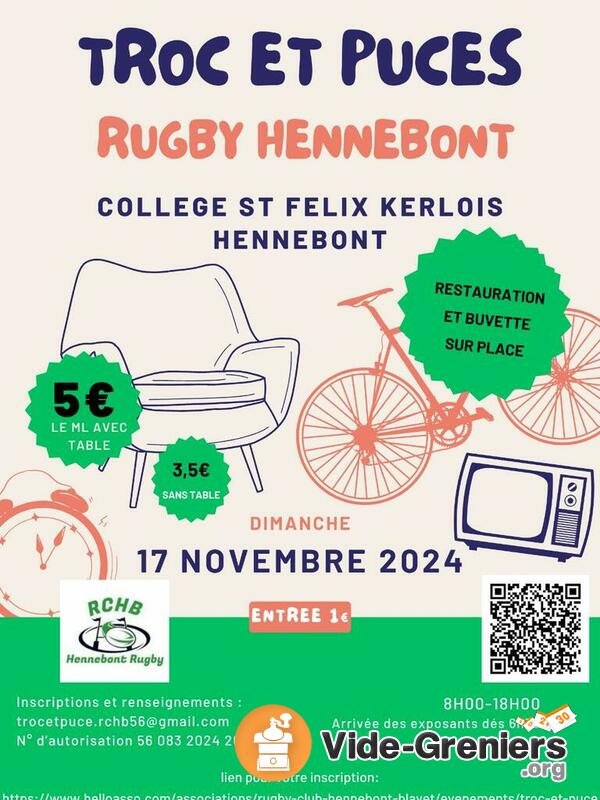 Troc et puce du Rugby Club Hennebont Blavet