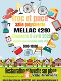 Troc et puce, salle polyvalente mellac ,