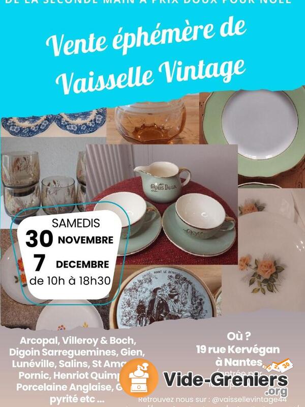 Vente éphémère de Noël de Vaisselle Vintage