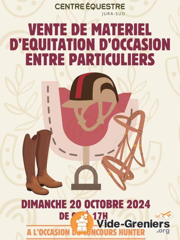 Vente de matériel d'équitation