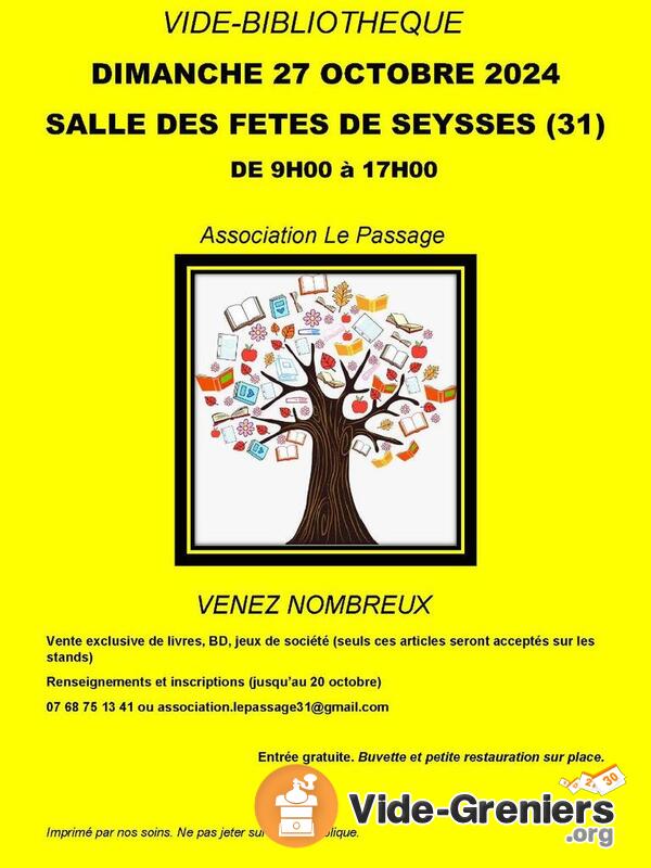 Vide-bibliothèque de l'association Le Passage