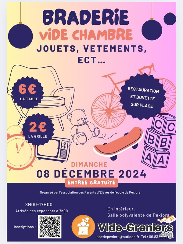 Vide chambre, braderie, jouets, vêtements, ect