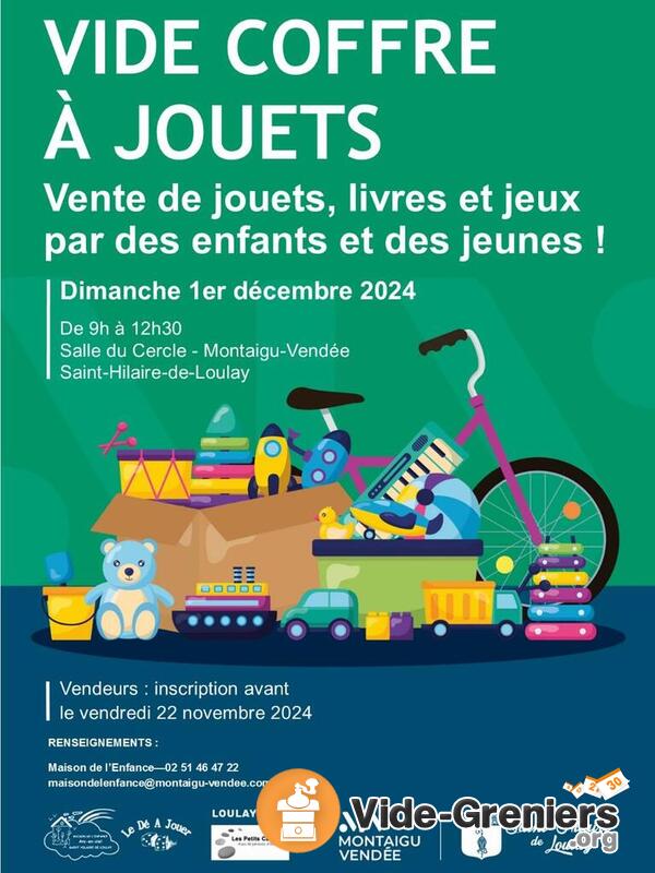 VIDE COFFRE A JOUETS enfants jeunes Service LE DE A JOUER