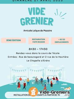 Photo de l'événement VIDE GRENIER Amicale Laïque de Mazaire