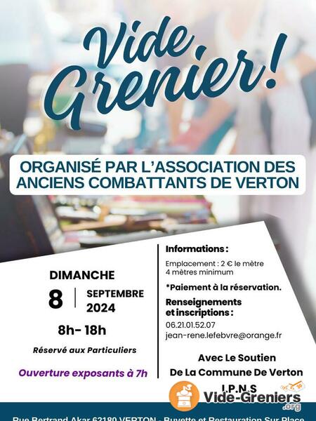 Vide grenier des anciens combattants de verton