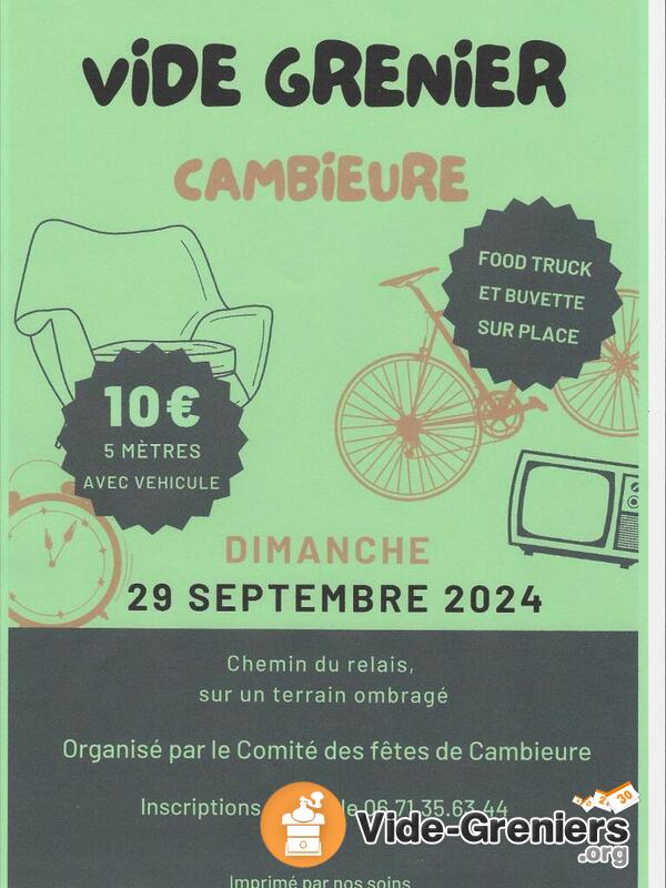 Vide grenier annuel du Comité des fêtes