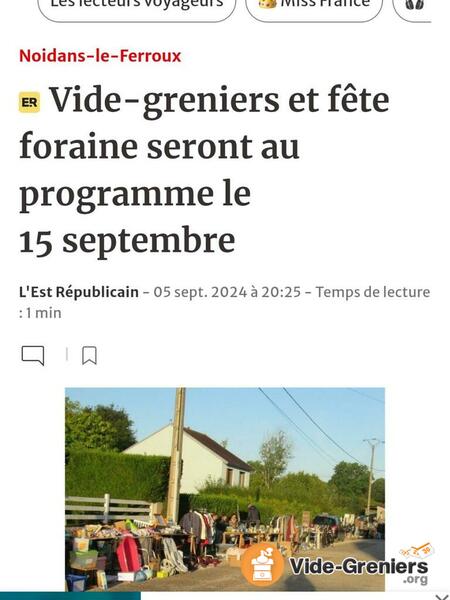 Vide grenier annuel avec fête forraine