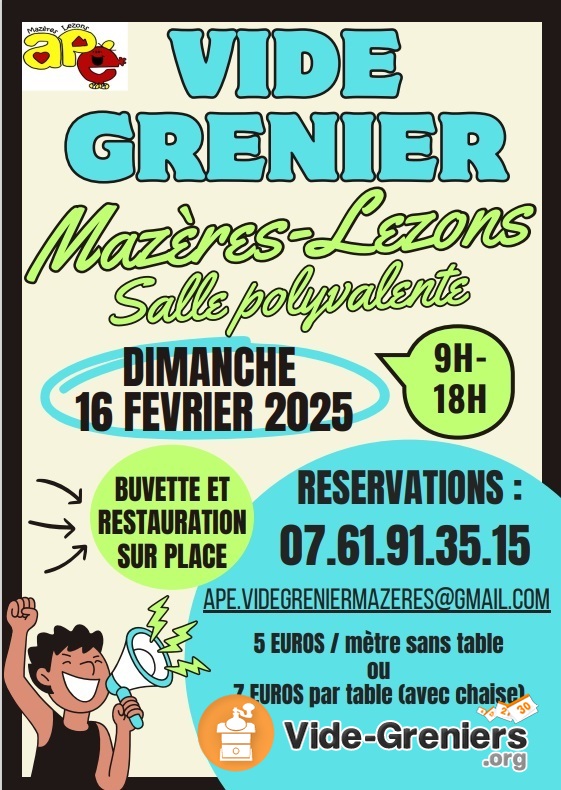 Vide grenier APE école Mazères-lezons