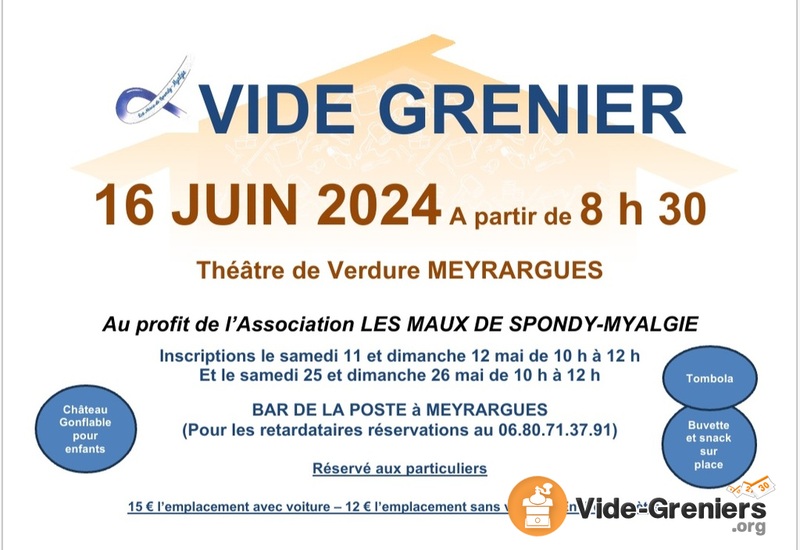 Vide grenier association Les Maux de Spondy-Myalgie