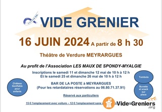 Vide grenier association Les Maux de Spondy-Myalgie
