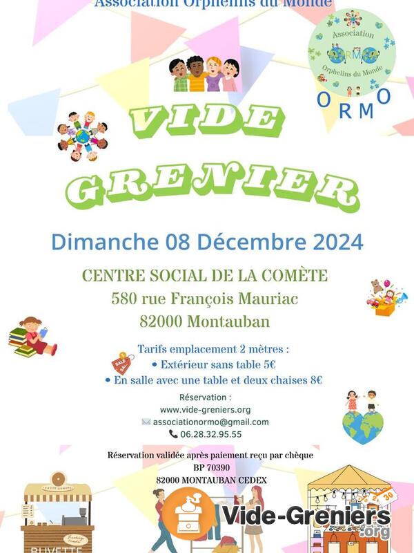 Vide grenier association ORMO 580 rue François Mauriac