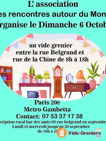 Vide grenier Belgrand-rue de la Chine